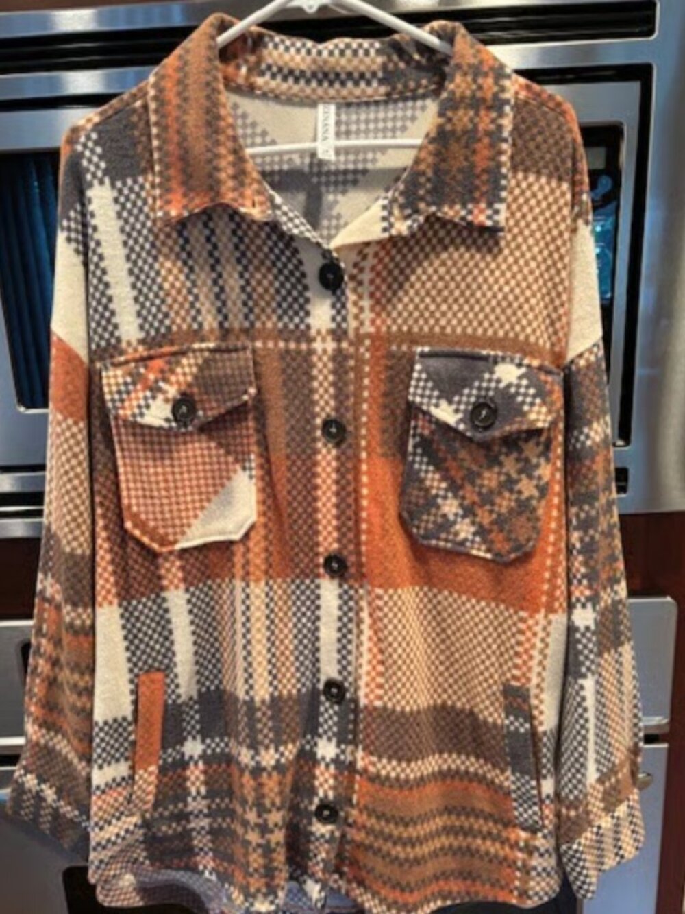 Zenana Fleece Button Up Jacket/Shacket size 1X